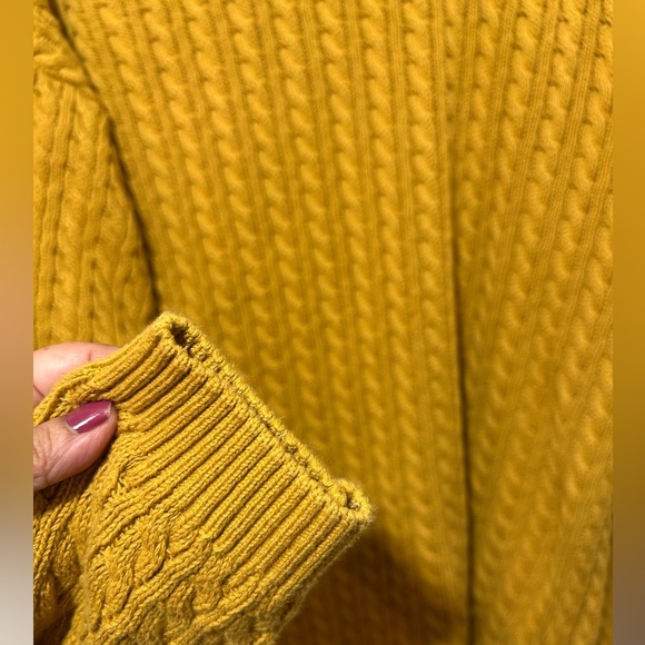 Vintage Eaton Men's Cotton Golden Cable Knit Crewneck Sweater size S - Picture 3 of 8